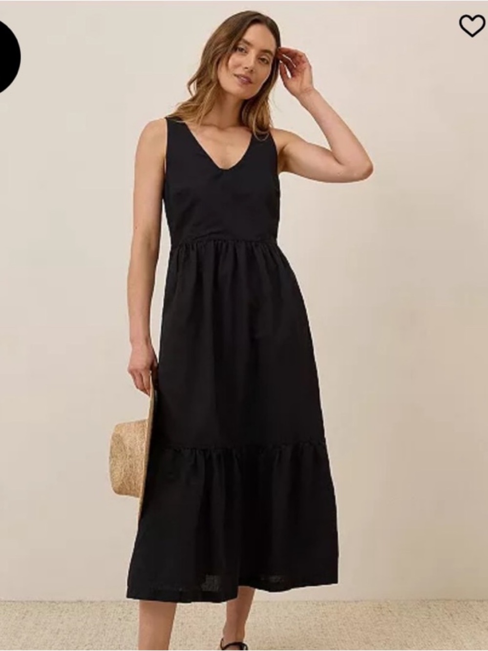 PACT Women’s Organic Cotton Canopy Linen Blend Dress Size M